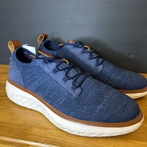 Men's Navy blue Knit Leisure Sneakers